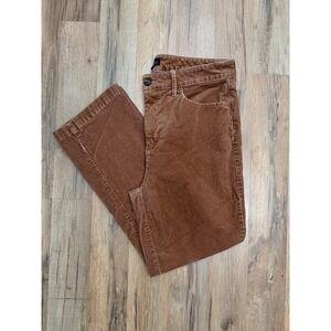Talbots Corduroy Pants Brown Size 10 Straight Crop Stretch Women